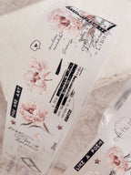 Ruban décoratif – Pivoines roses