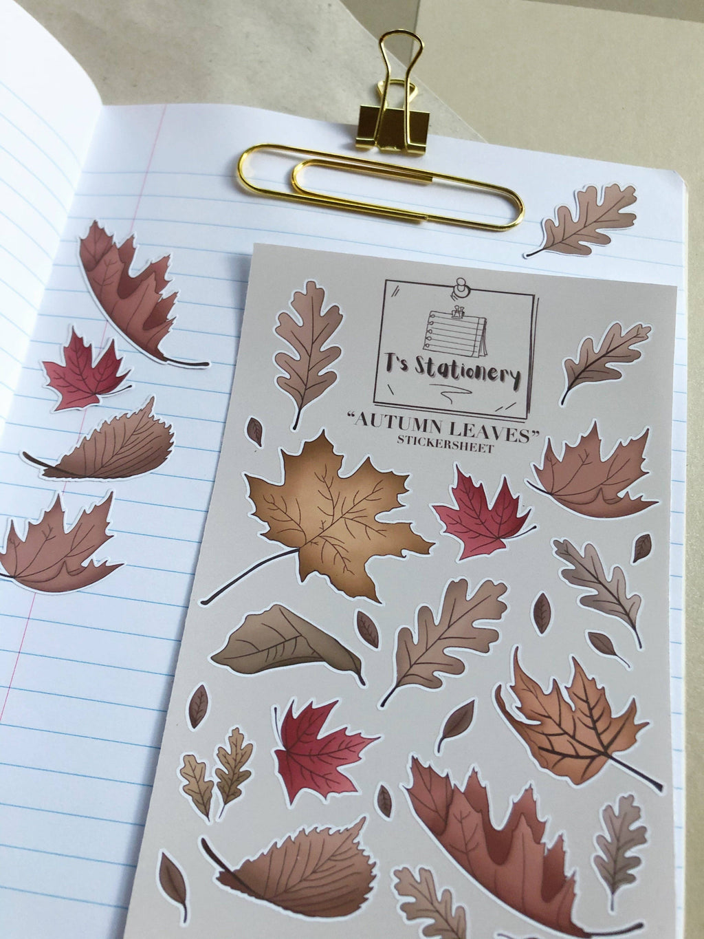 Feuille d'autocollants "Feuilles d'automne"