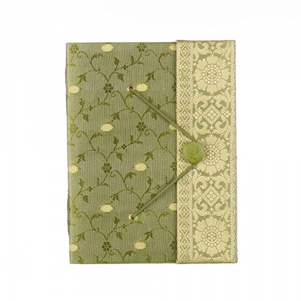 Journal Sari fait main - Carnet de notes en tissu