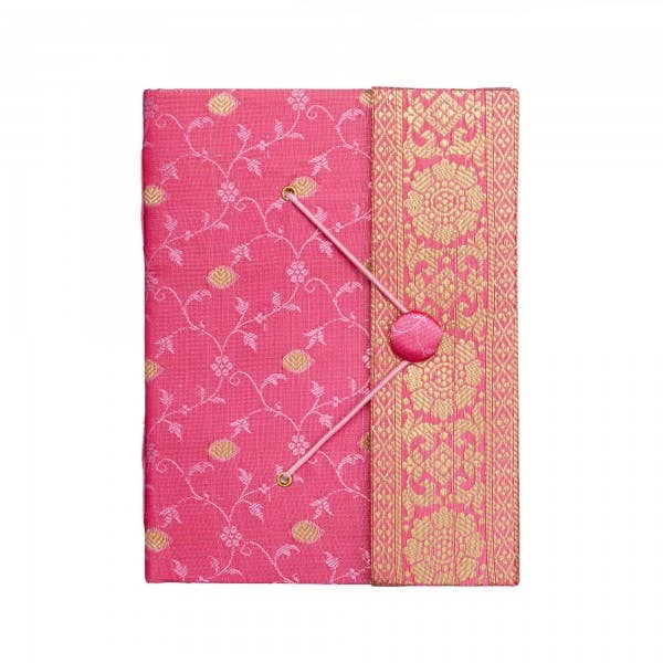 Journal Sari fait main - Carnet de notes en tissu