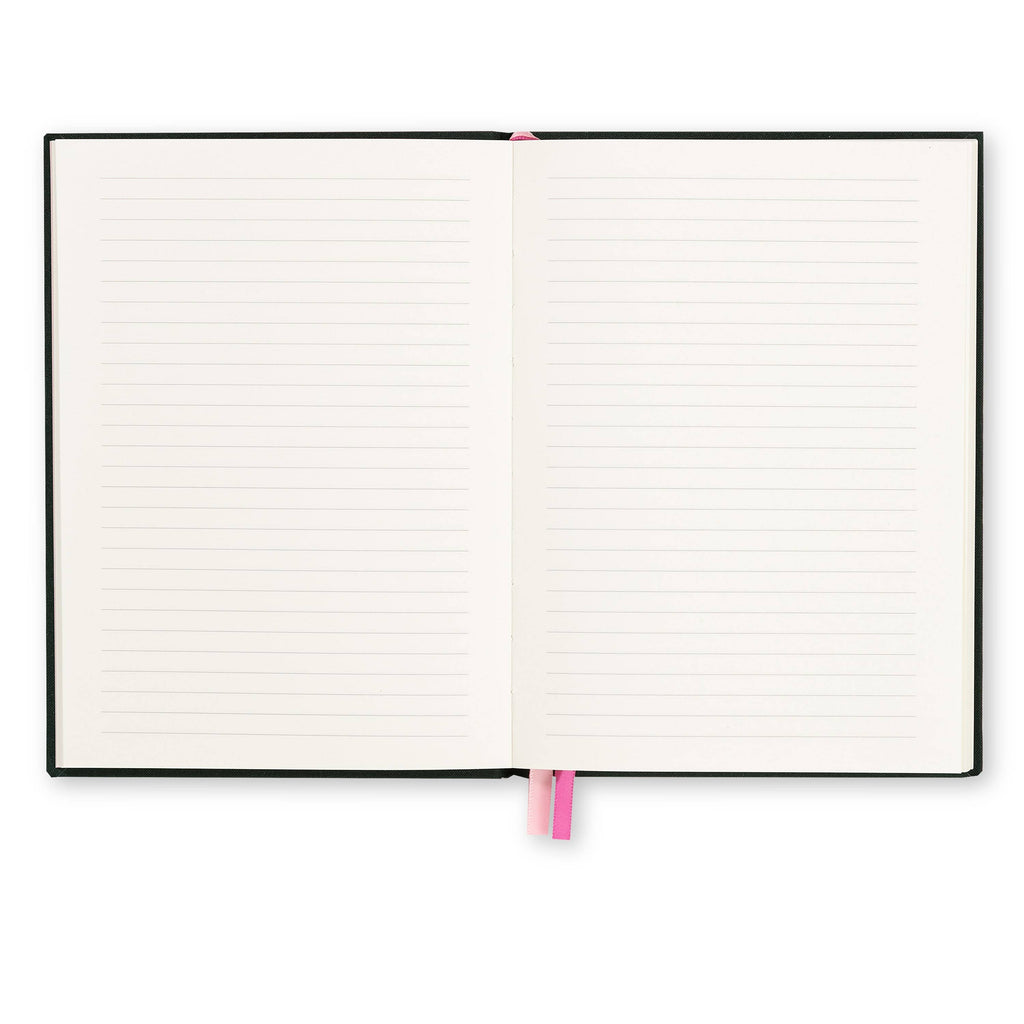 Carnet de notes en coton/satin vert foncé