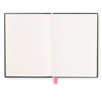 Carnet de notes en coton/satin vert foncé