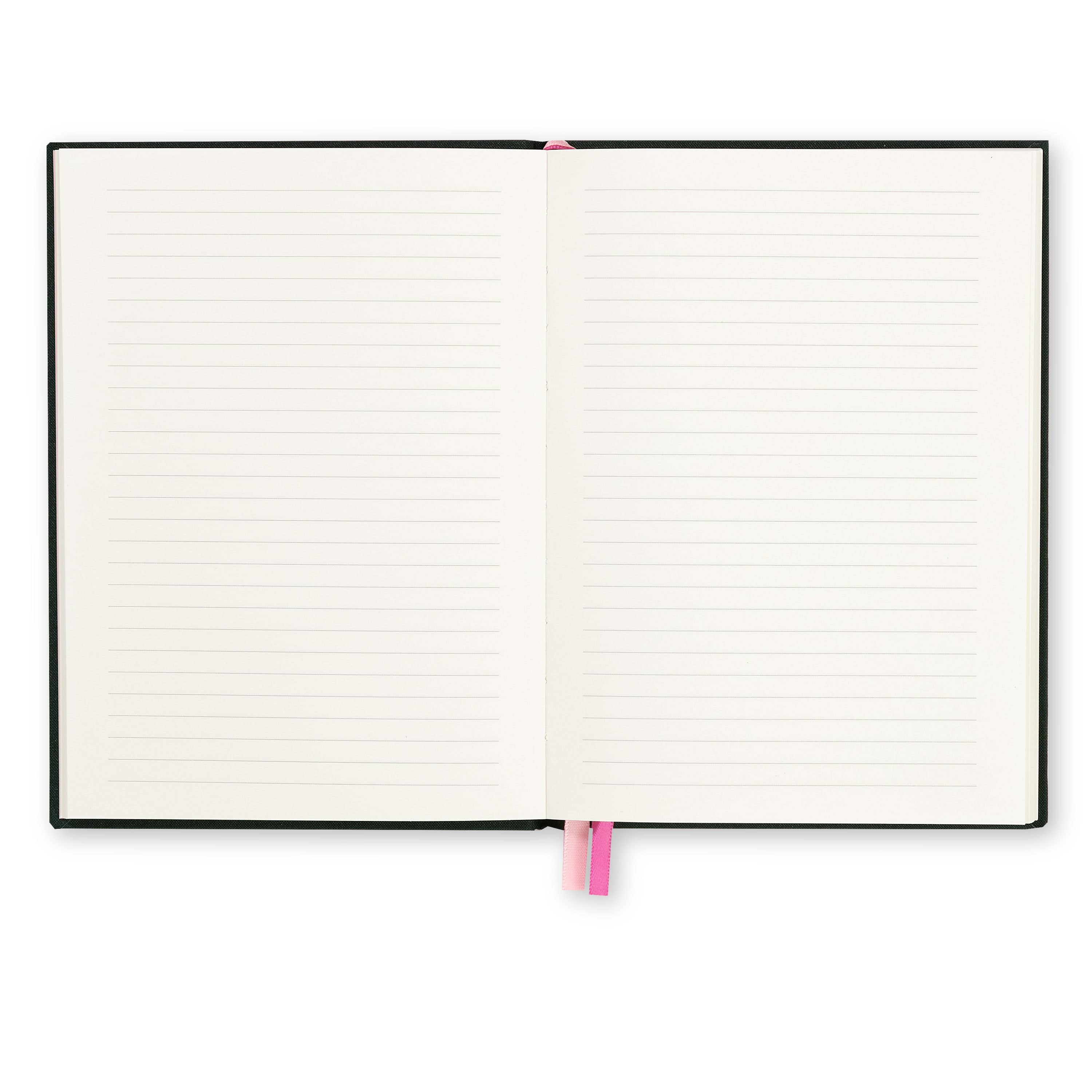 Carnet de notes en coton/satin vert foncé
