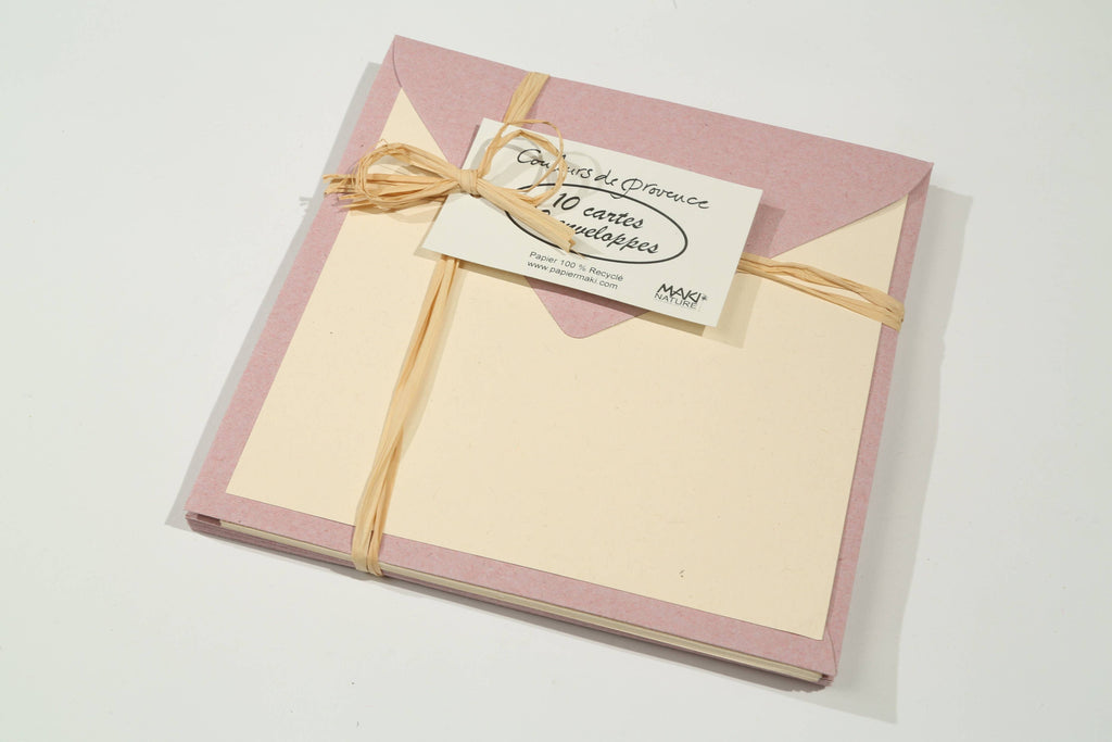 Ensemble 10 cartes et 10 enveloppes