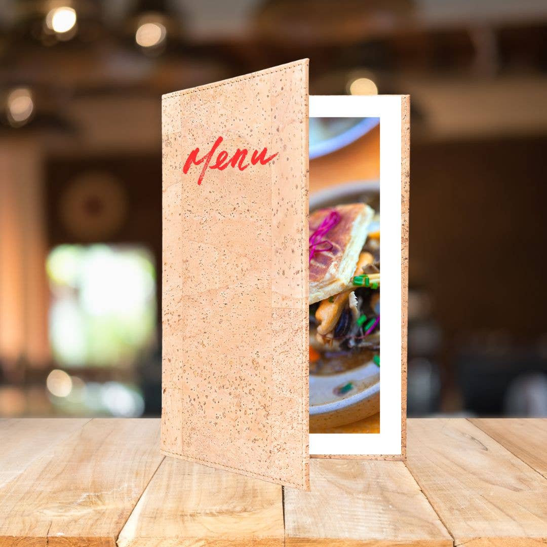 Housses de menu en liège : le mélange parfait de style et de durabilité pour votre restaurant ou café L-1022