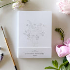 Cartes de correspondance à peindre avec des bouquets