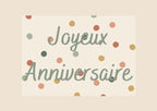 Carte anniversaire – Motif confettis