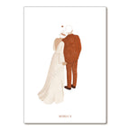Carte Postale "Silhouettes des mariés "