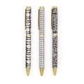 Stylos à bille Elysian Monochrome à design mixte dans une boîte cadeau — Ensemble de 3 stylos