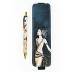 Coffret cadeau : stylo‑bille Art déco Claire Coxon et pochette pour stylo