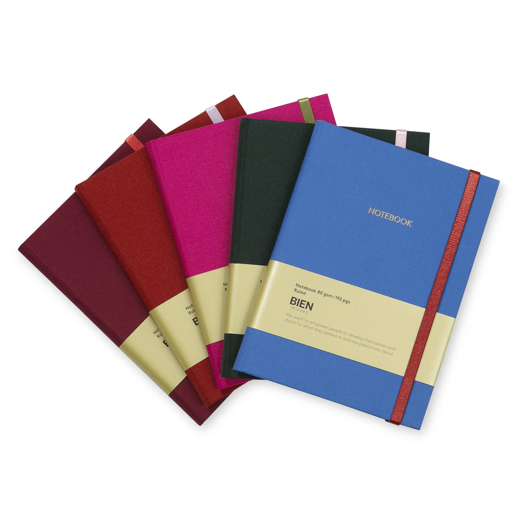 Carnet de notes en coton/satin vert foncé
