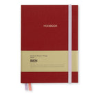 Carnet de notes en coton/satin rouille