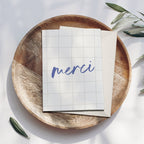 Carte pliable merci à carreaux avec enveloppe