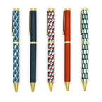 Stylos à bille Elysian Geometric Mixte Design dans une boîte-cadeau — Ensemble de 5 stylos