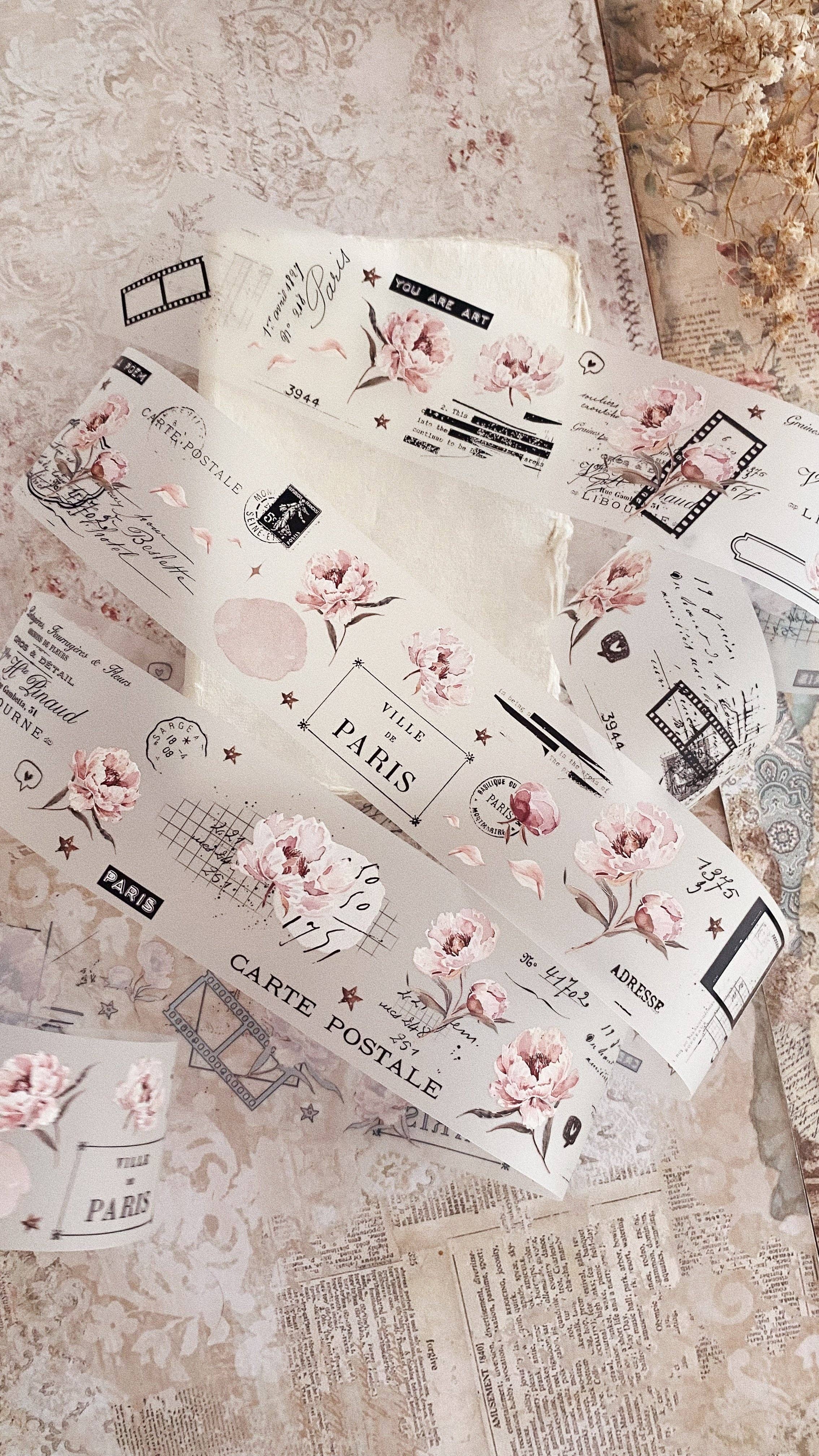 Ruban décoratif – Pivoines roses