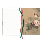 Carnet en satin/coton fleurs de lotus