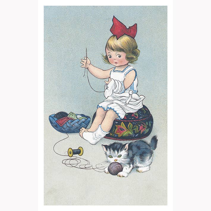 Carte postale la couturière
