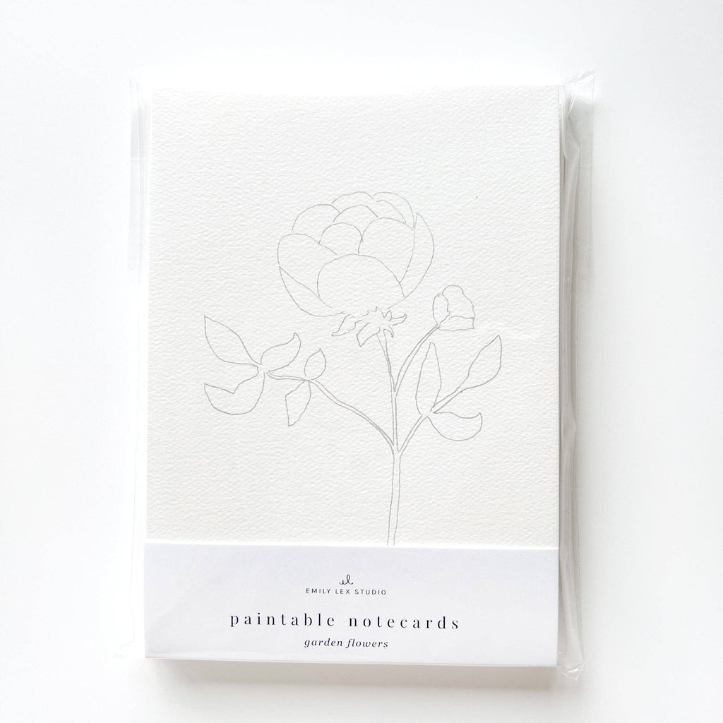 Cartes à peindre avec fleurs de jardin