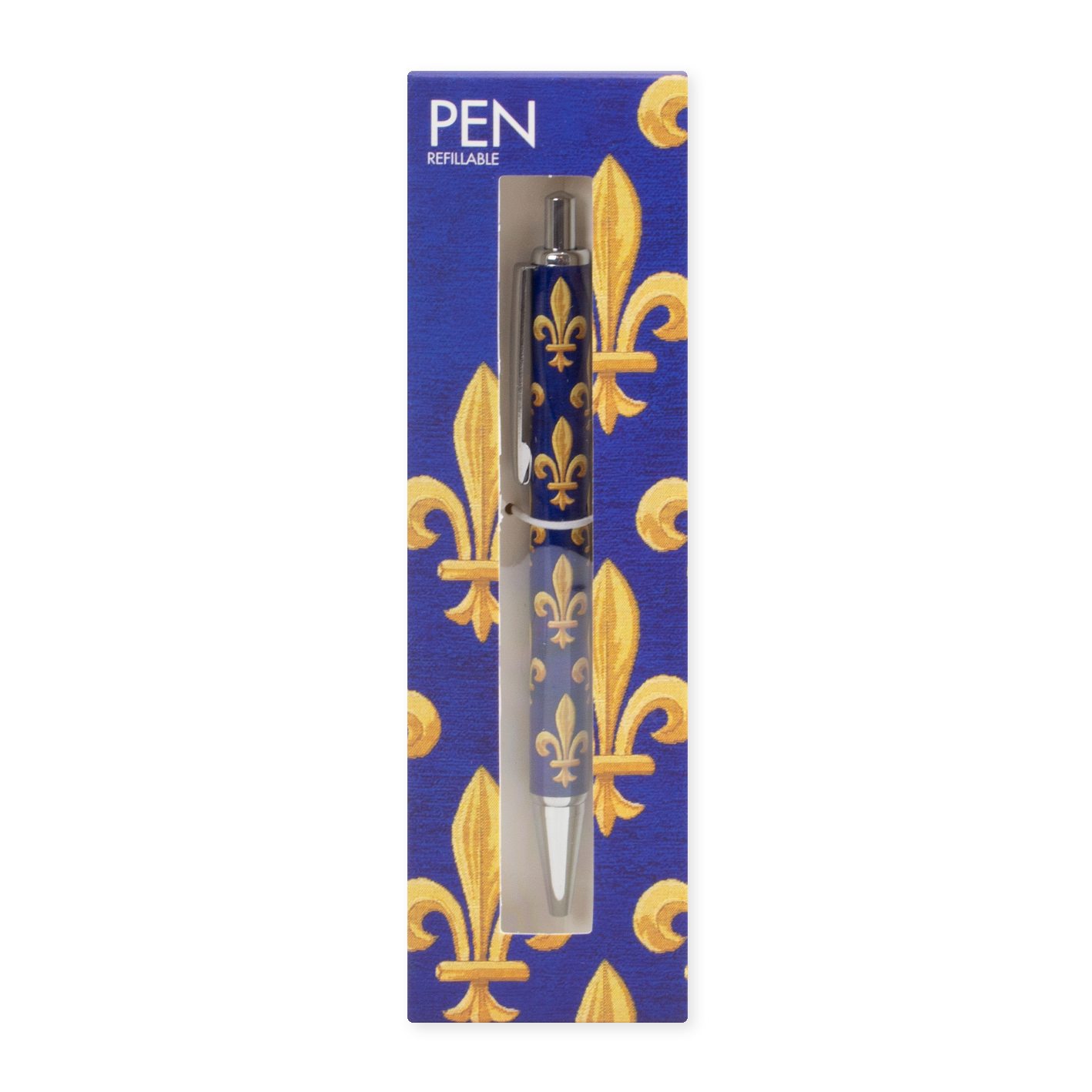 Stylo-bille rechargeable Fleur de Lys en coffret