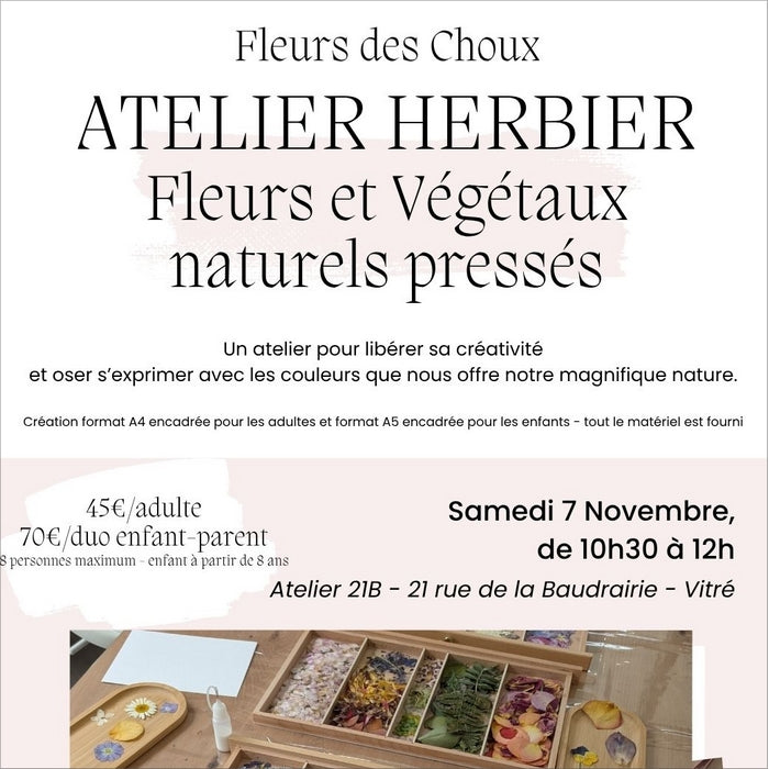 ATELIER HERBIER  - SAM.07 NOV - 10H30