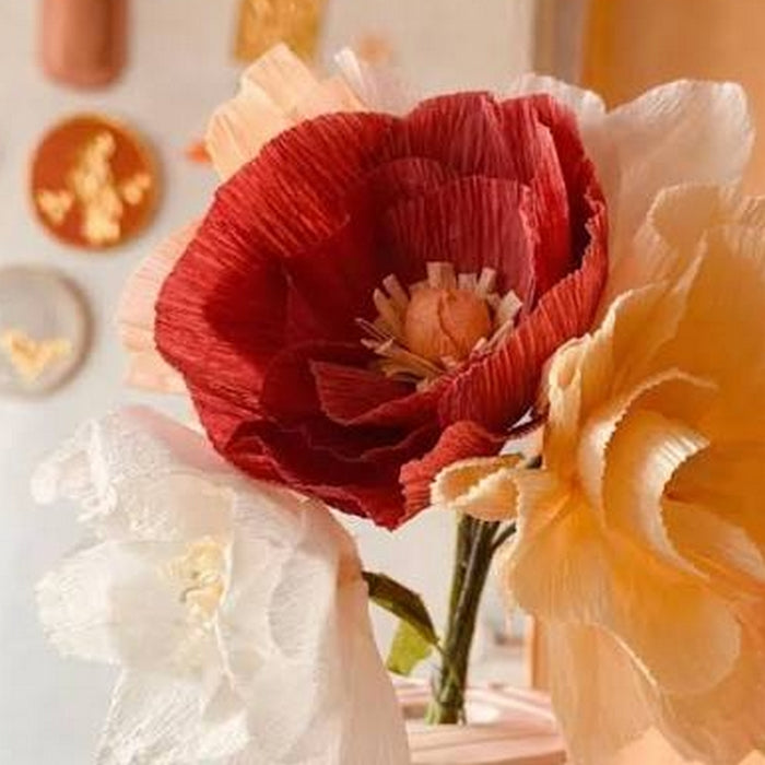 FLEURS EN PAPIER CRÉPON