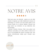 Sept jours pour une éternité ...